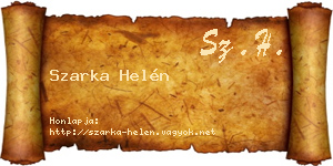 Szarka Helén névjegykártya